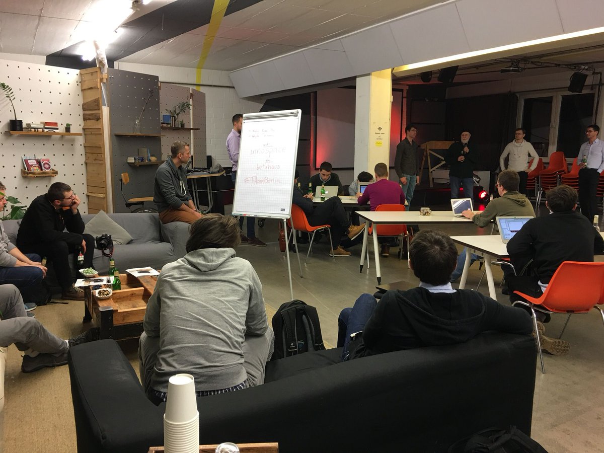 phocuswire's tweet photo. #THack Berlin is underway at @betahaus -- Thanks @airberlin, @xapix_io and @Distribusion for the tools! https://t.co/krlgdWrR5a