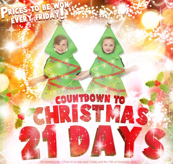 megafancydress's tweet photo. 21 Days Till #Christmas🎄! #WIN a Xmas #Costume every Friday by RTing and Following us! #giveaway #megafancydress https://t.co/giMMrUrV9D