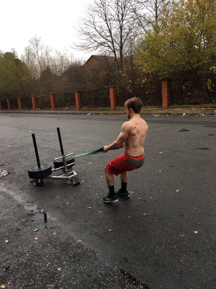 survivalthrough's tweet photo. Pull/Push sled work, Coach Taur &amp; Tommy https://t.co/zk9gWKYFHt