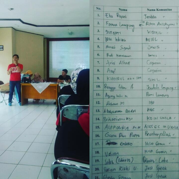 KOIN dan beberapa komunitas terpilih yang ada di Bandar Lampung menghadiri undangan dari JJE Lampung dalam rangka penjelasan Panti Expo 2017