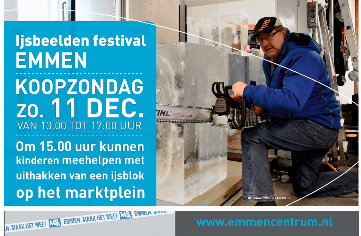 Emmencentrum's tweet photo. #koopzondag 11 december #ijsbeelden festival in #emmen #drenthe #kerst https://t.co/42McbtQi7S