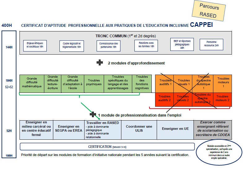 SNUippFSU25's tweet photo. Le futur parcours de formation #RASED
#cappei #capash https://t.co/QFFf9kVBe9