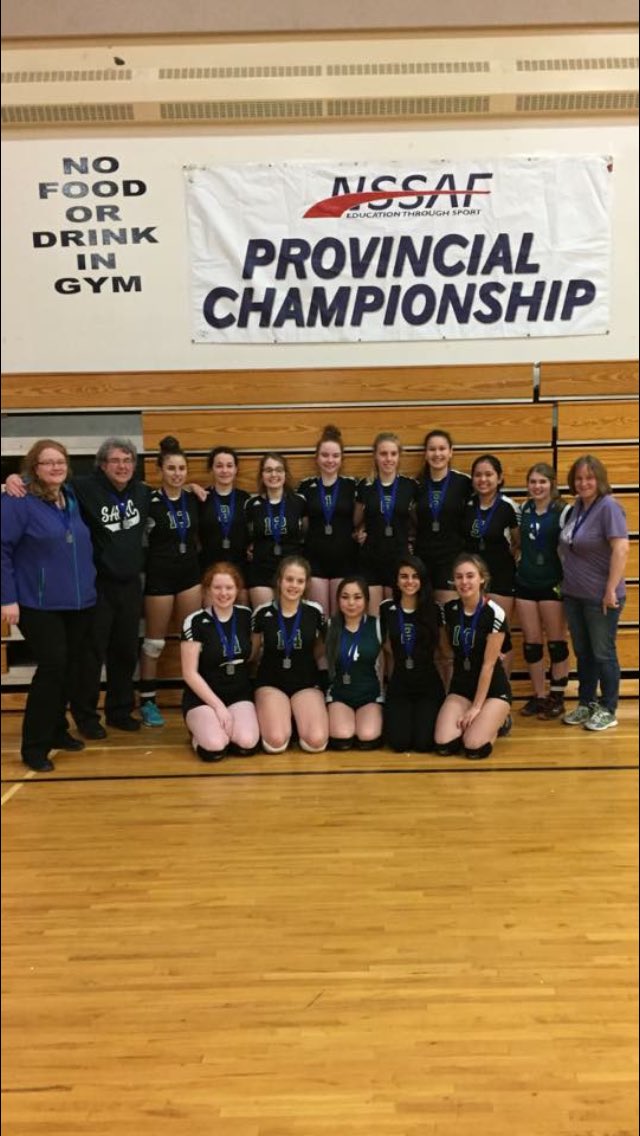 Saerc2017's tweet photo. Huge congrats to the senior girls volleyball team on taking home sliver at division 2 provincials! https://t.co/zh1cDEZBph
