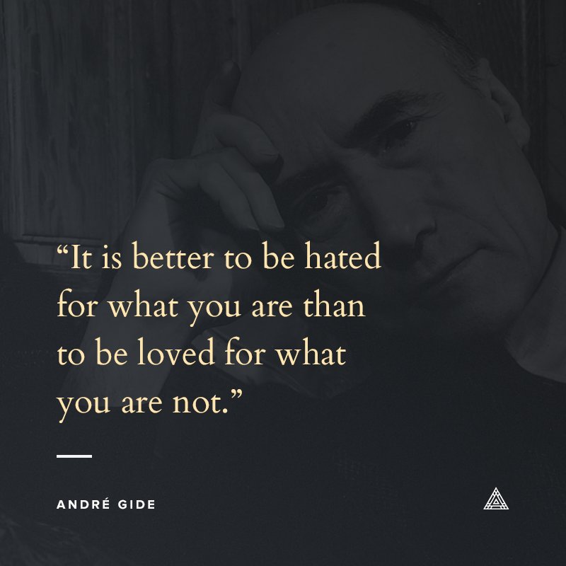 Sunday Quotes #14
"It is better to be hated for what you are than to be loved for what you are not."