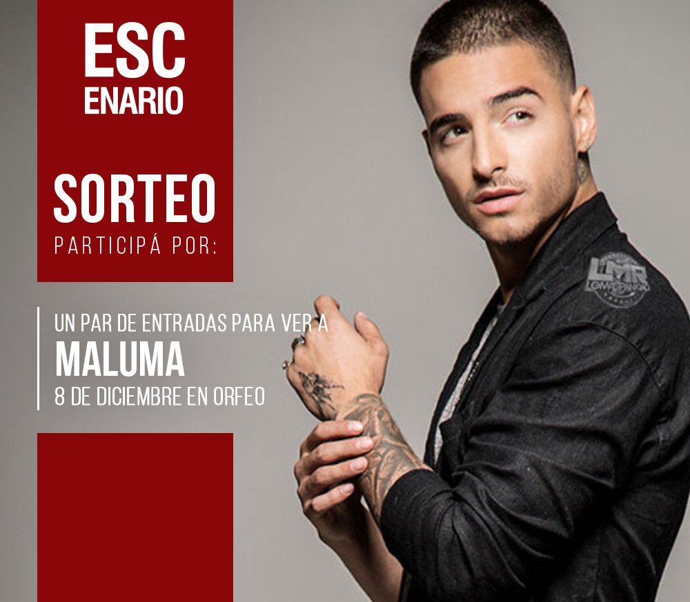 enescenario's tweet photo. Participa ya por entradas para ver a @maluma !! Suma chances ingresando a https://t.co/iOhwmKcY05 y no olvides seguir TODOS LOS PASOS! https://t.co/Vr4hcE1Mhc