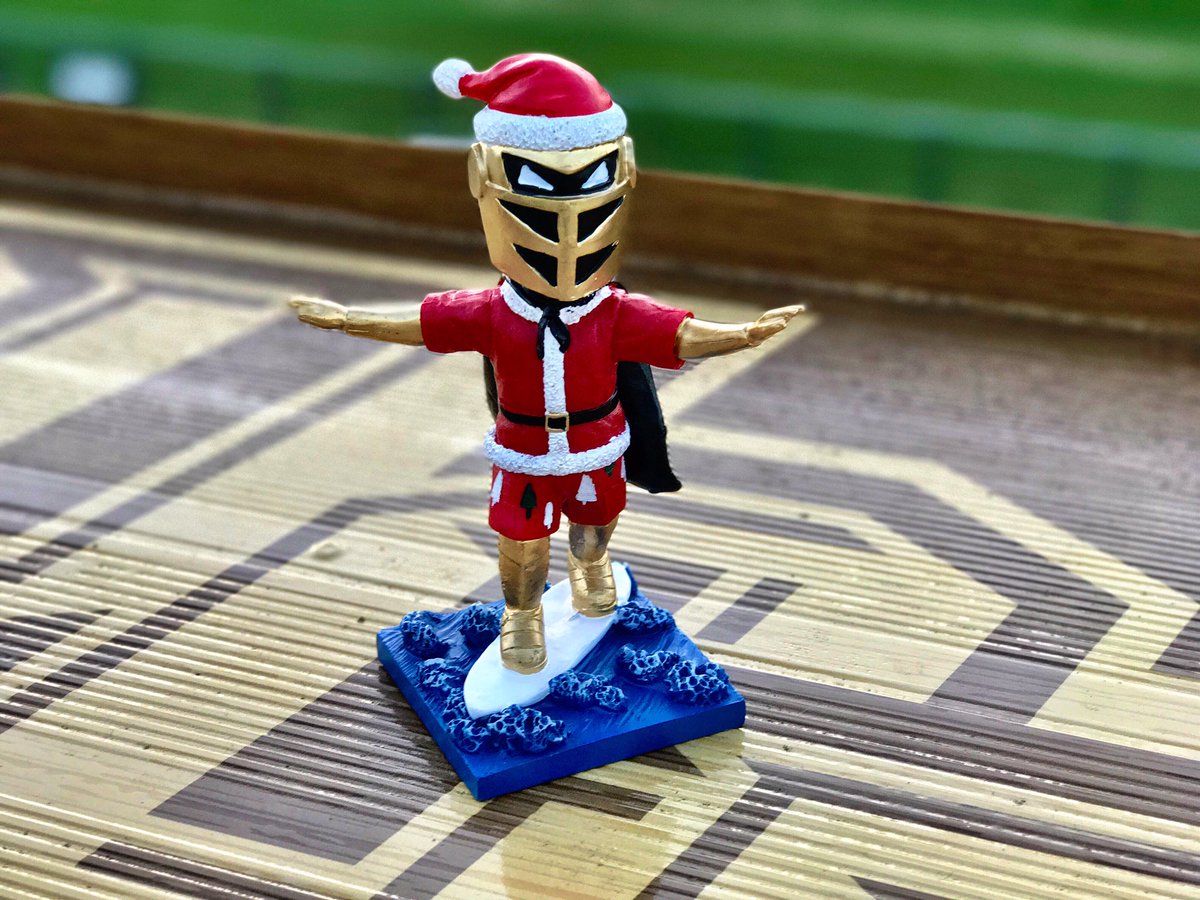 UCFKnights's tweet photo. 🏄🆙🎅 with December #KnightroBobble! 

Bring an unwrapped gift to @UCF_WBB today at 2pm (doors open at 1) in exchange for a bobble! https://t.co/8as9ilPU4T