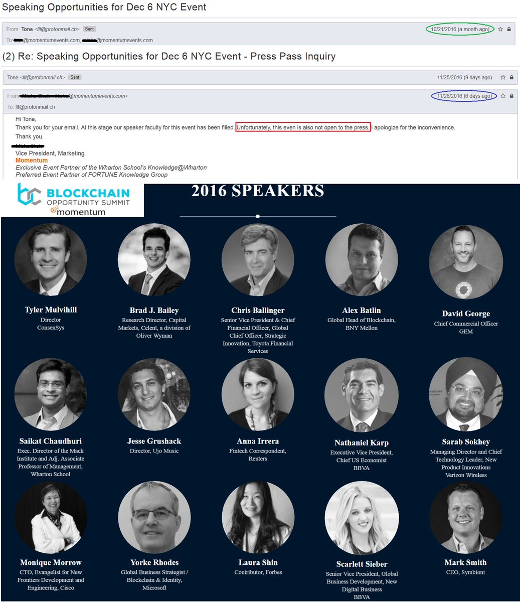 ToneVays's tweet photo. Here are just some speakers at upcoming #BlockchainOpp event who will prob talk nonsense &amp; not be challenged on definition of #Blockchain https://t.co/c8QWBJ6xpO