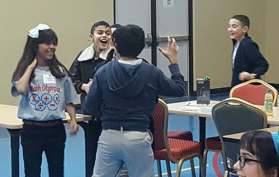 Maria_Isaac's tweet photo. High Fives!!! @HSAElPaso #Gaussmathcompetition #firstplaceteam @HSI_ElPaso #5thgrade #congrats #HarmonyAchieves https://t.co/6VvBDFWbgm