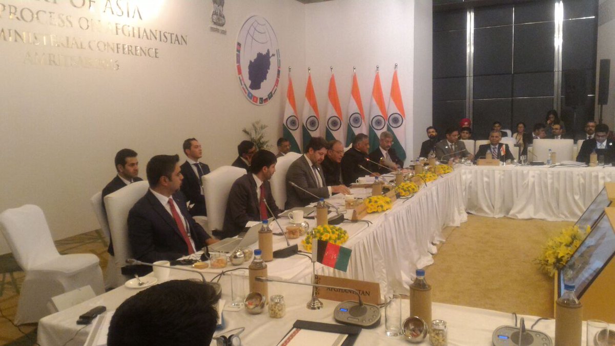 MEAIndia's tweet photo. Greater strides in support of Afghanistan. #HeartofAsia Ministerial meeting adopts Amritsar declaration https://t.co/CkrojXjXVA