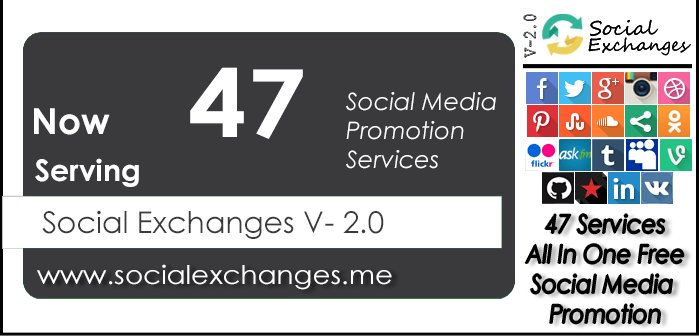 socialeschanges's tweet image. Social Exchanges V2.0 out now loaded with tons of new features, earn coins or get promotion on almost 47 social media pages all in one place
