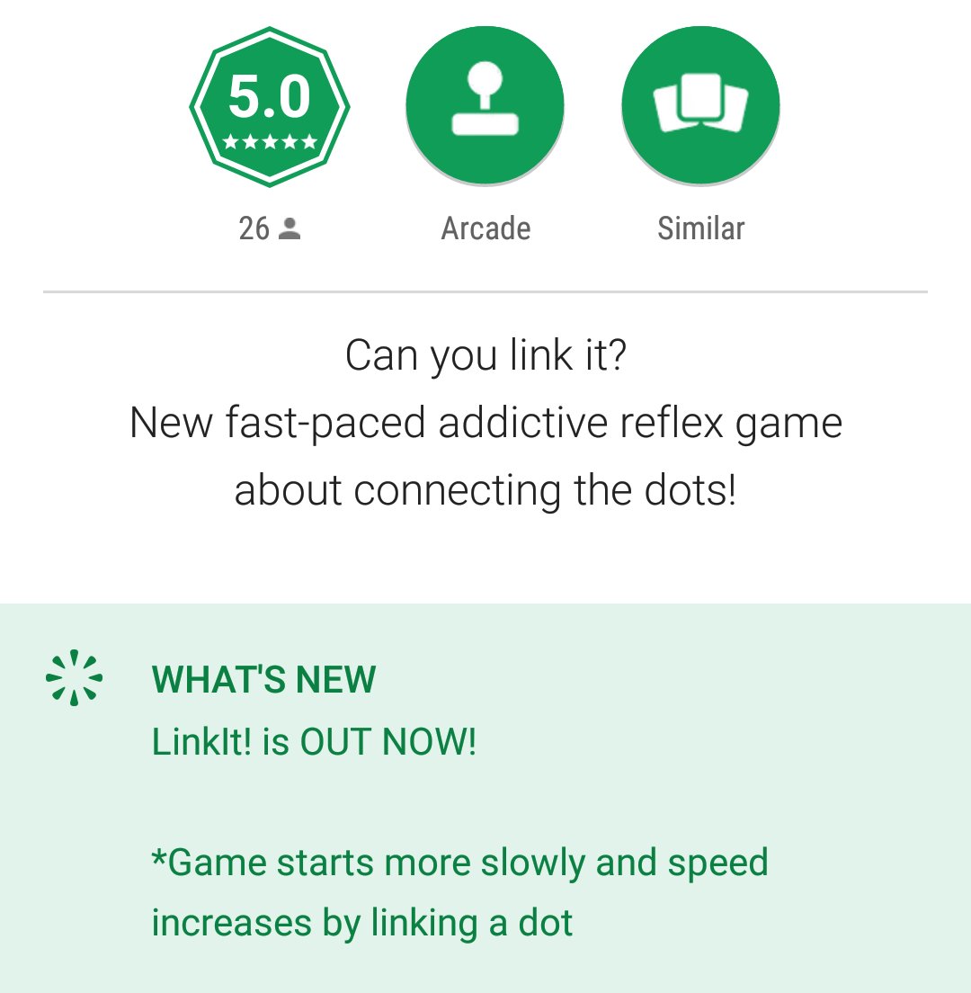 linkitgame's tweet image. New version 1.0.2 is live now!
Haven't you played yet?
Android --&amp;gt; goo.gl/ayYmK7
#indiedev #gamedev #madewithunity #android