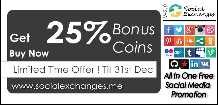 socialeschanges's tweet image. Limited Buy Coins Now &amp;amp; Get 25% Extra Coins During December 2016