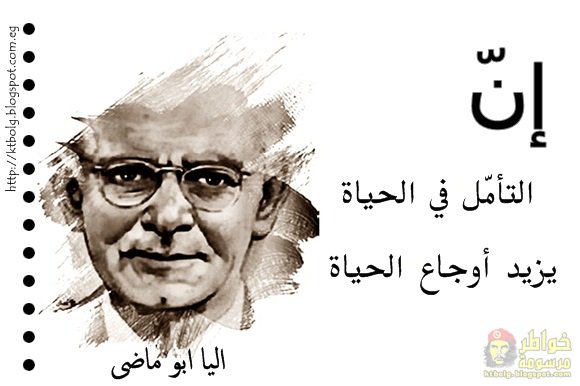 إنّ التأمّل في الحياة يزيد أوجاع الحياة