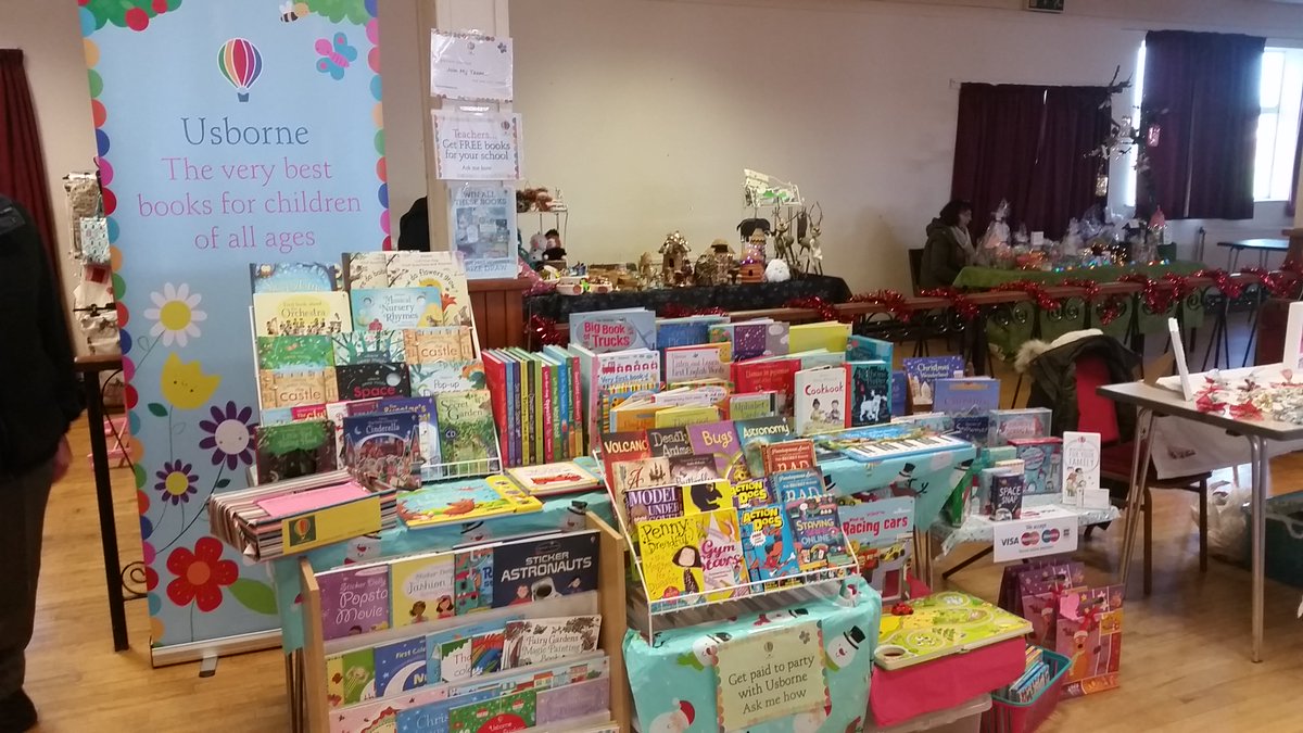 NicbBooks's tweet photo. All set up at the @tipcharity Christmas Fayre. Come and see me, and say Hi! to the Main Man! #christmas #shopping #charity #NicbBooks https://t.co/ABL13wsoZ3