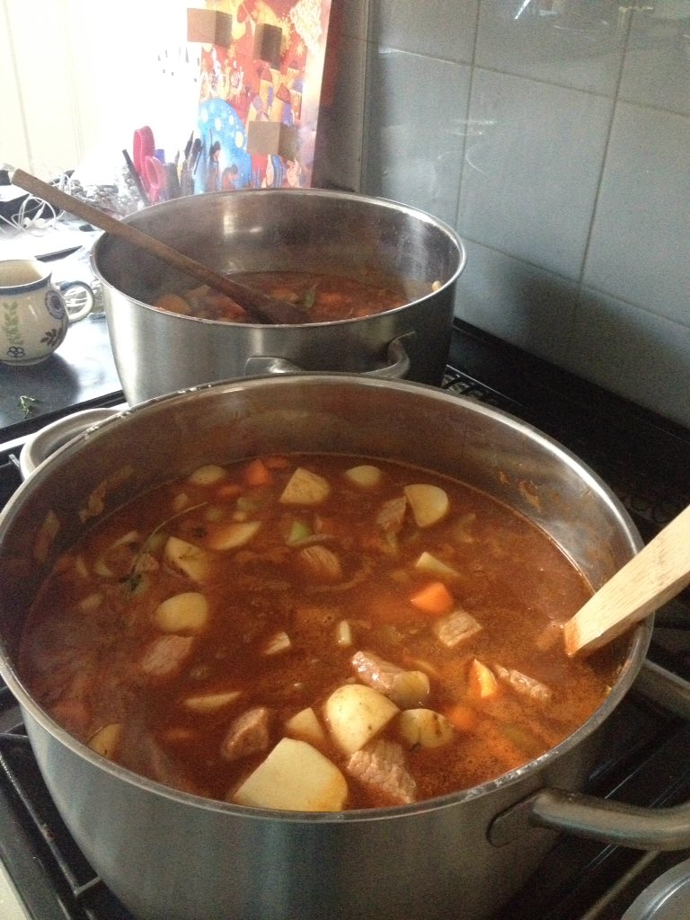 Cooking up a feast for 120 people! See you at 5.30 for Christmas carols at St Matthew's!! #ChristmasIsComing #LoveHolbeck