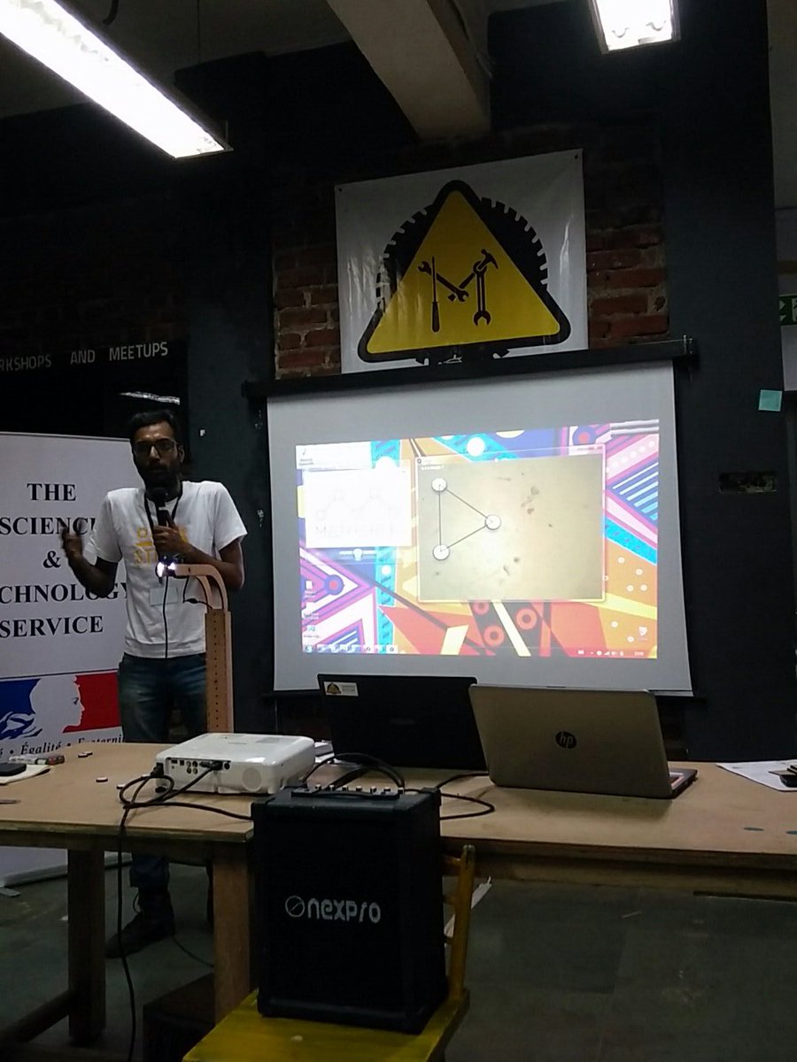 thomasmeghe's tweet photo. #MathTable is a device which enable any table into an interactive smart table to teach children about geometry #STEAMSchool @makersasylum https://t.co/oWILUVND5B