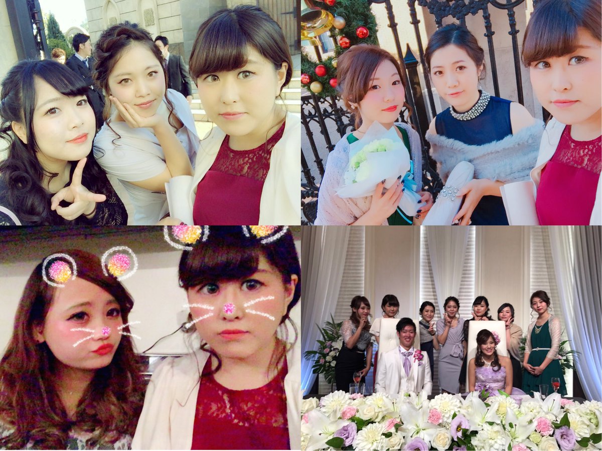 89am_s2's tweet photo. 悠飛さん 風花 Happy wedding 👰🏼💗💐 
ウェディングドレス姿綺麗過ぎた😙💋結婚式ってこんなにも感動するもんながやなあって 友人代表スピーチも終始涙止まらんくて … 😢💭余興の動画協力してくれた人達ありがとうございました ◎！3日間ずっと隣に居てくれた夏子には感謝 https://t.co/fSmJb4CA1K