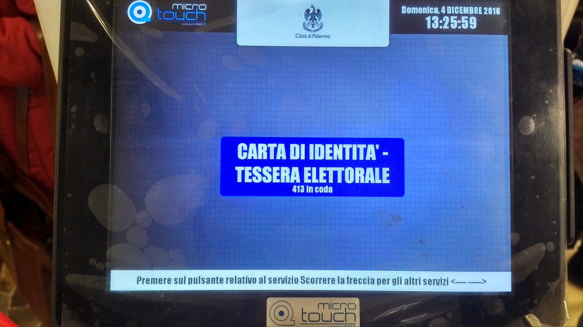 Palermo, Domenica ore 13:20 due soli uffici comunali aperti. Viale Lazio 412 utenti in coda.
<a href="/GDS_it/">Gds.it</a> <a href="/LiveSicilia/">LiveSicilia</a>