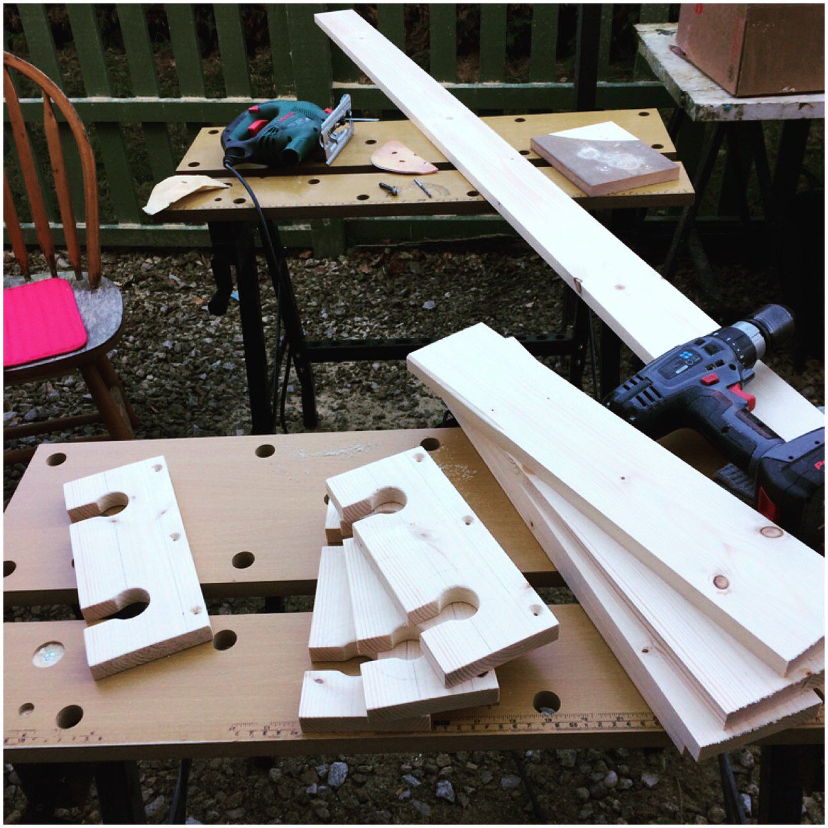 OldPottingShed's tweet photo. It's a wee bit nippy outside today,  but we are working on something new to add to our home decor range #workinprogress #woodworking #new https://t.co/tSkekvgZuG