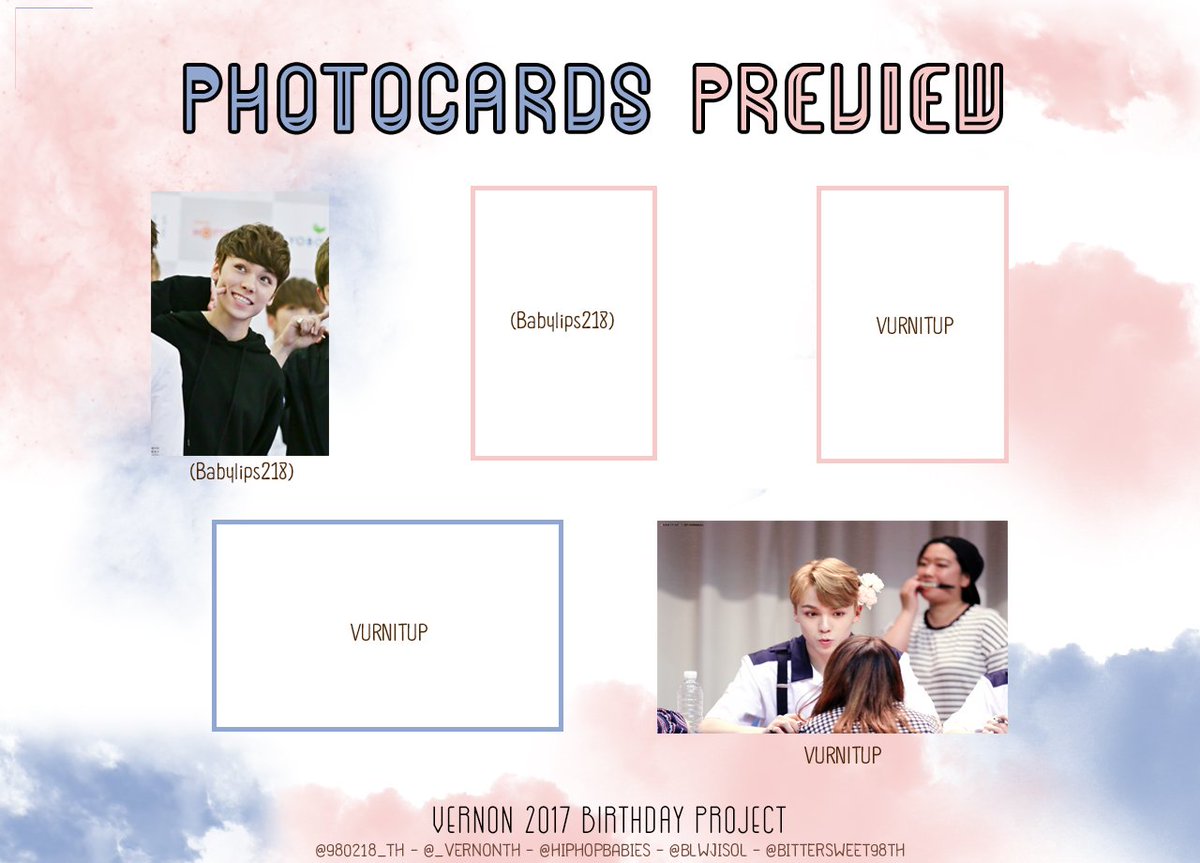 BLwJISOL's tweet photo. [♥] ❝ 2017 VERNON'S BIRTHDAY PROJECT ❞ 
- message : https://t.co/EMVnTcQWAK 
- แจ้งโอน : https://t.co/6eZVSpAB1u

รูปขออนุญาตแฟนไซท์แล้วค่ะ https://t.co/HUCiC6lHXl
