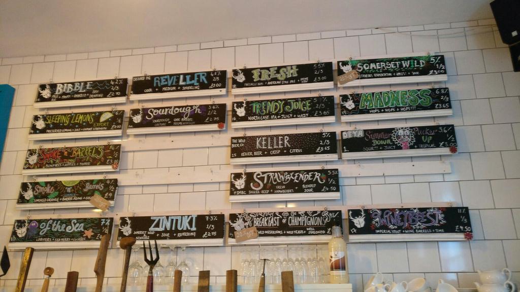 vandellsbrewery's tweet photo. We stopped by to see @WildBeerCo bar and was spoilt for choice! Totally for research :) https://t.co/qtL8NuJTRN