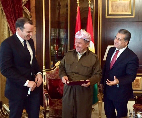 karwanMsabir's tweet photo. Top U.S. anti-ISIS envoy @Brett_Mcgurk met with #Kurdish President @Masoud_Barzani, calling him a "close friend". https://t.co/0aB2IvblTZ