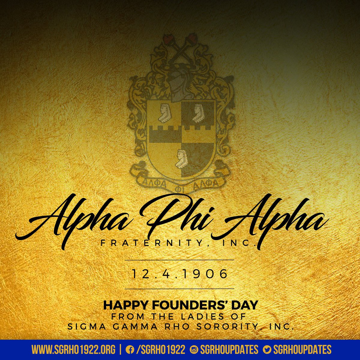 SGRho's tweet photo. Celebrating 110 yrs! Happy Founders’ Day @apa1906NETwork! #SGRho #apa110 https://t.co/Cuf5IWvnrk