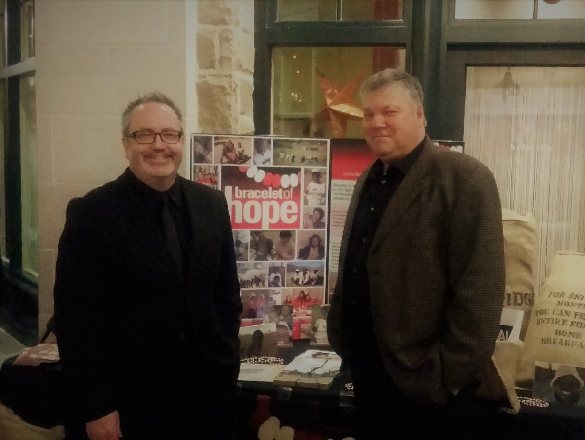 Mercytraveller's tweet photo. Thxs to @CriagNorrisCBC for hosting our #WorldAIDSDay event @DowntownGuelph for @Bracelet_Hope . #canadians r helping #aidsorphans  !!! https://t.co/GtkzrBbNav