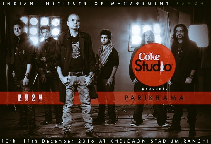 nitish_nihar's tweet photo. Rush ~The Annual Sports &amp; Cultural Fest of @IIMRanchi 
Performance by @parikrama @cokestudioatmtv 
More details on https://t.co/lnxMcbsG6n https://t.co/LWJ9anXT8v