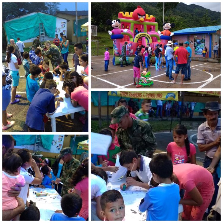 HelderGiraldo's tweet photo. En la vereda Alto Cascales #ElCarmenDeChucurí 150 familias se benefician con recreación y bienestar, somos sus #HéroesMultimisión #BILUD https://t.co/auxVZq7Ztn