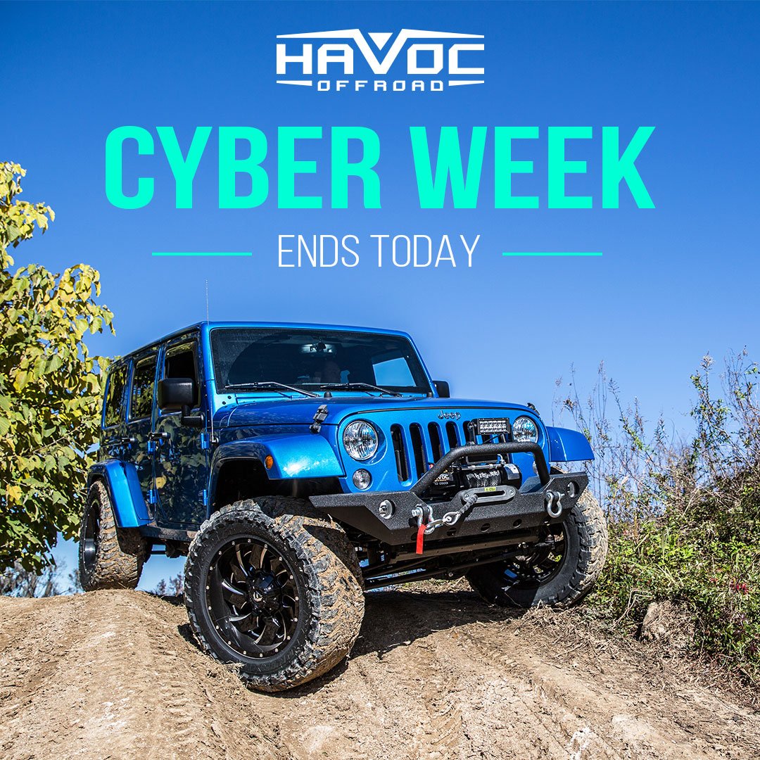 HavocOffroad's tweet photo. #CyberWeek ends today, so shop now before our deals are gone: https://t.co/LM0VwUnFEq #HavocOffroad https://t.co/MigN39CetD