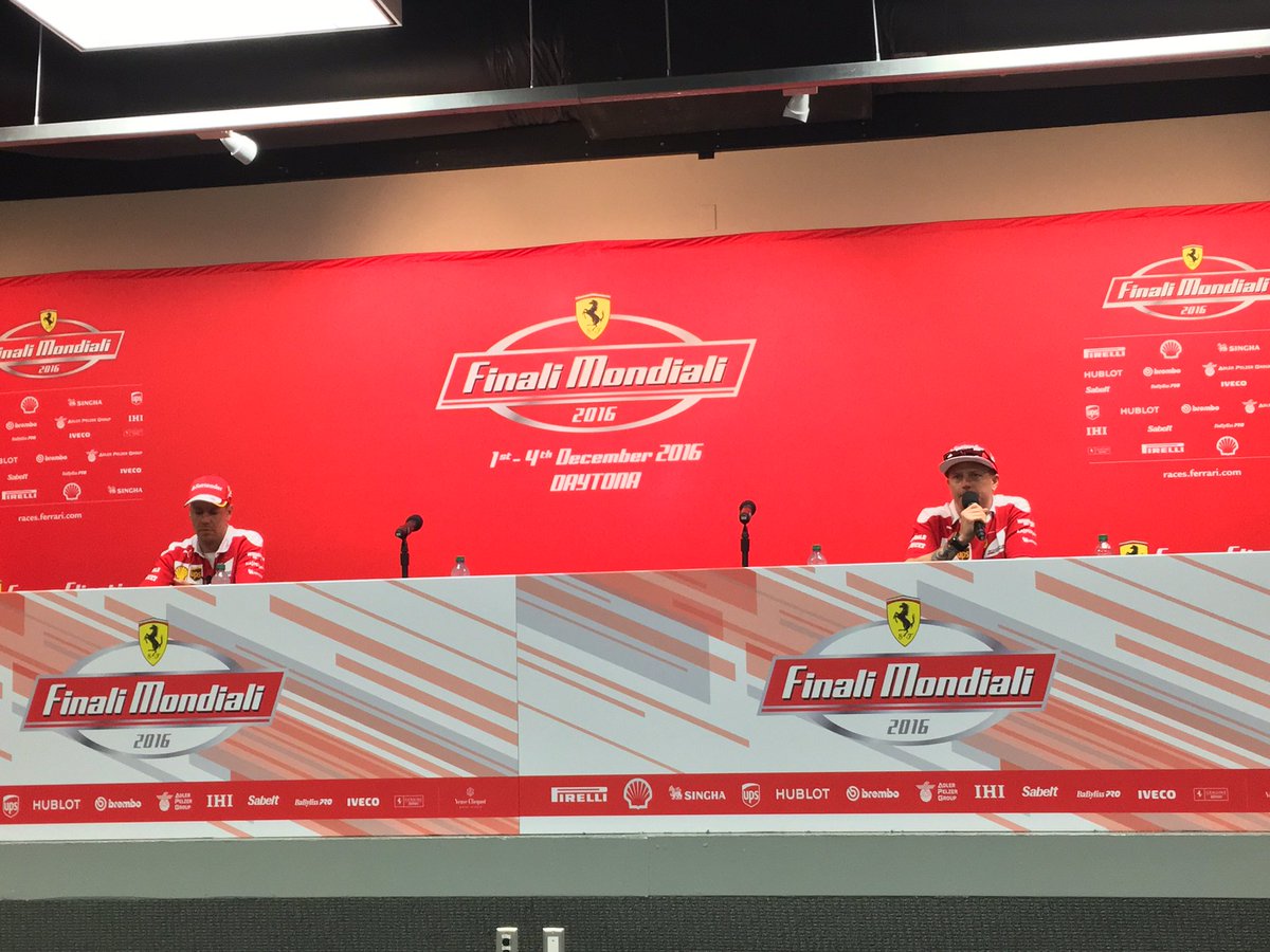 BarelyStreetabl's tweet photo. #KimiRaikkonen & #SebastianVettel @ #FinaliMondiai press. Ferrari F1 cars use Shell fuel & PurePlus oil
#ShellVPowerNiTRO #ShellPurePlus https://t.co/g5wkoipap0