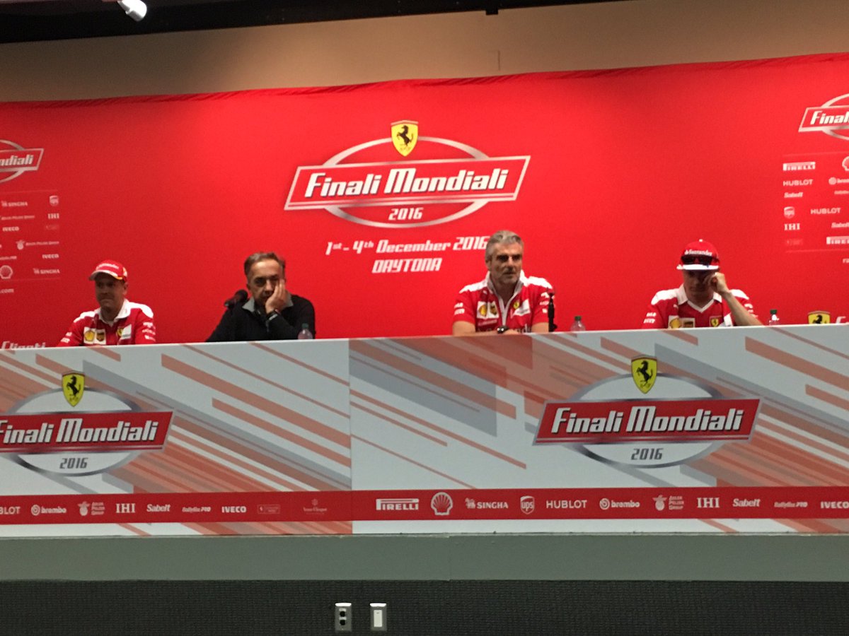 BarelyStreetabl's tweet photo. #KimiRaikkonen & #SebastianVettel @ #FinaliMondiai press. Ferrari F1 cars use Shell fuel & PurePlus oil
#ShellVPowerNiTRO #ShellPurePlus https://t.co/g5wkoipap0