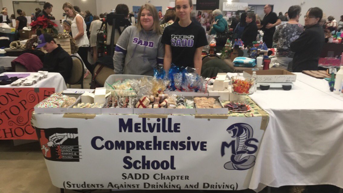 MCS_SADD's tweet photo. Come on down to the HCUC today until 5pm! Lots of delicious treats made by SADD members! $1.00 each or get your face painted for $2! https://t.co/V9HEyaQ7z4