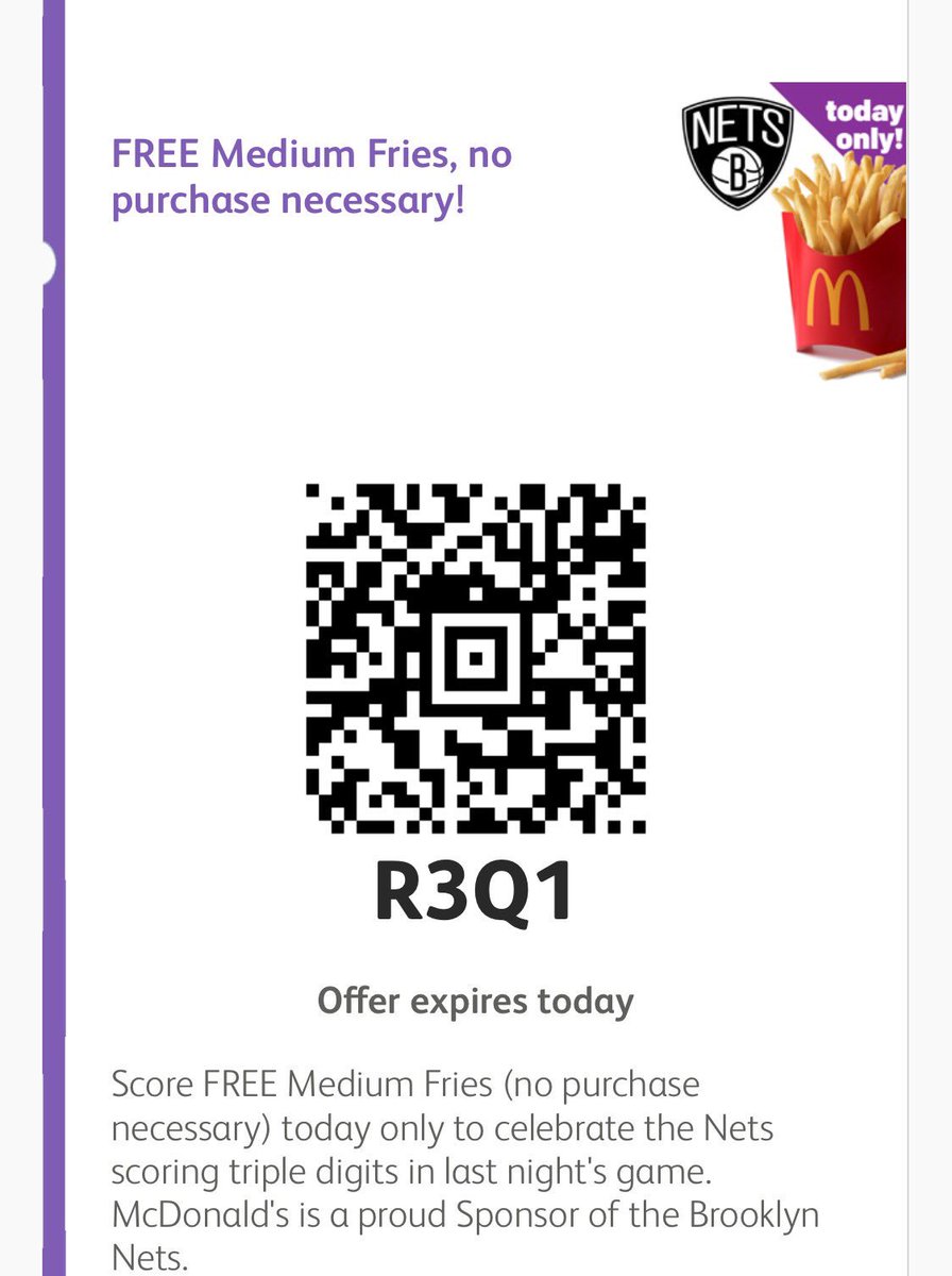 ACoinderella's tweet photo. Make sure your McDonald's app is up and running so you can run in and get your free fries! #ilovefreefood https://t.co/KG6PFup1kr
