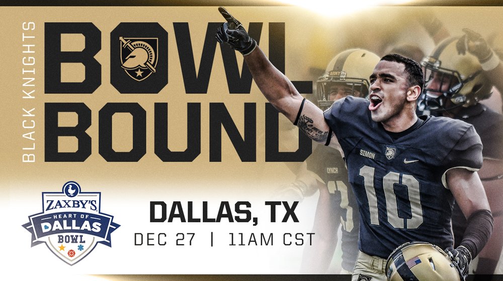 ArmyWP_Football's tweet photo. Army Accepts @HODBowl Bid vs. North Texas #GoArmy #BeatNorthTexas https://t.co/0r2ybC6Q3f