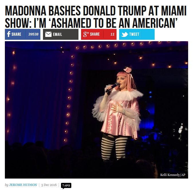 DeliriumLemons's tweet photo. .@Madonna, you are older than my retired mom. So detached from society - we don't care about your politics! Stop dressing like a sex clown! https://t.co/90NDFKG5kC