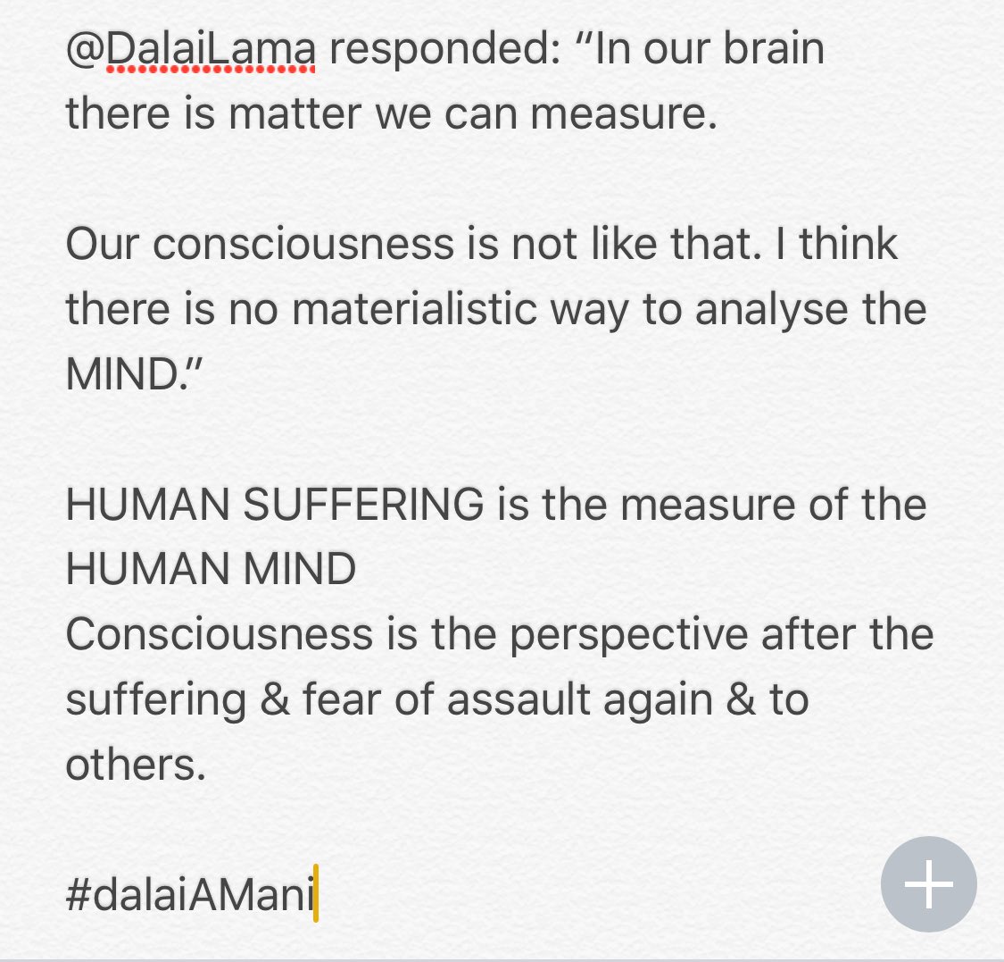 dilemmalie's tweet photo. @DalaiLama: “In our brain there is matter we can measure. Our consciousness is not like that. I think...” @neurofreiburg 
#WISDOMvsknowledge https://t.co/VyJCNNX7tL
