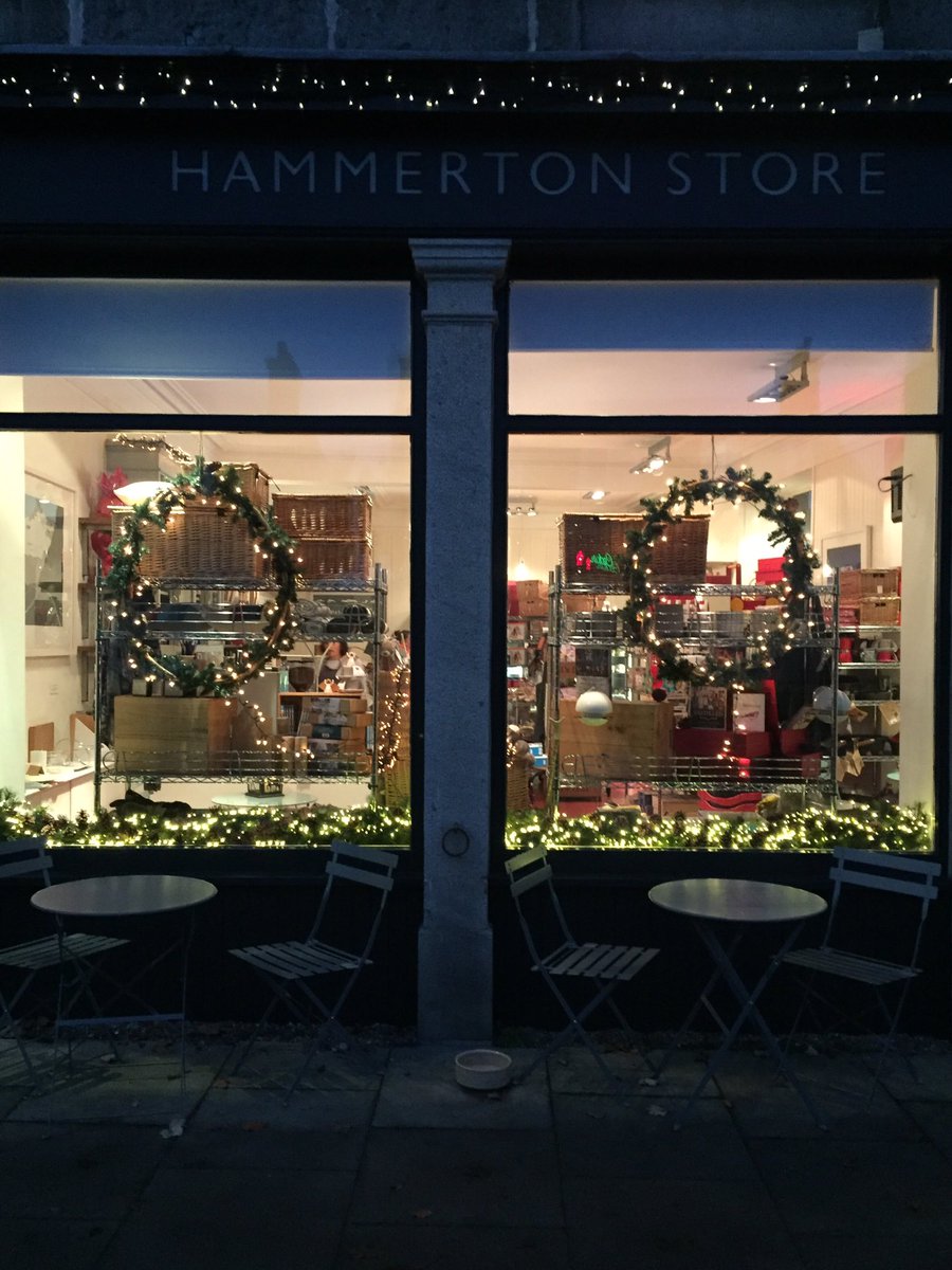 Christmas Windows <a href="/HammertonStore/">Hammerton Store</a> #fairylights #greenery