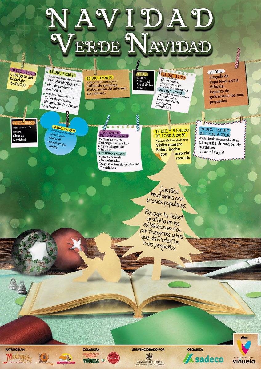 ¡Navidad, Verde Navidad! Un sinfín de actividades familiares para pasarlo en grande te esperan en <a href="/CCAVinuela/">CCA Viñuela</a> . Colabora <a href="/sadecocordoba/">Sadeco Córdoba</a> .