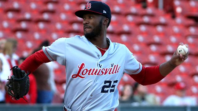 MiLB's tweet photo. After a breakout year in two top levels, @Amir_Garrett earned the nod as #Reds Minor League Pitcher of the Year. https://t.co/rZ0iD2nXhq https://t.co/4KdAJEmUrE