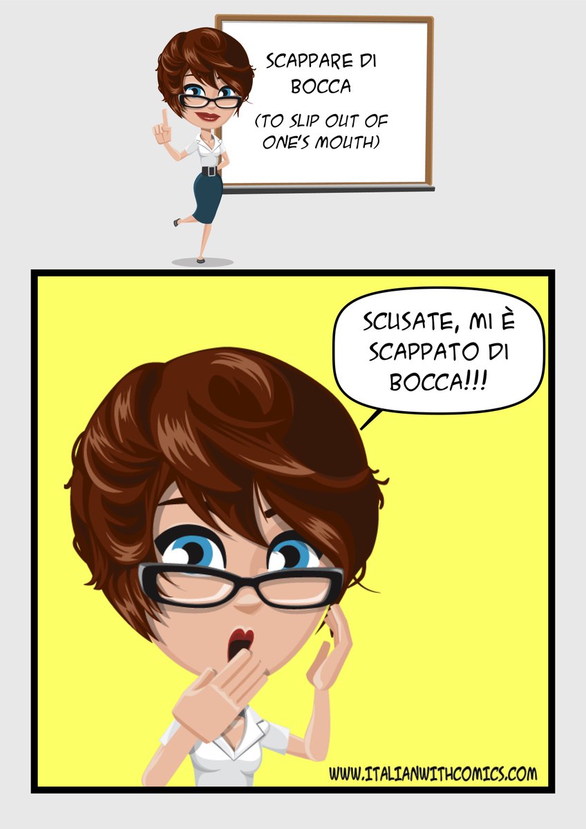 Italian_Comics's tweet photo. Idiom of the day: "Scappare di bocca". https://t.co/0hrmVDVpQQ                   #italianwithcomics https://t.co/ddlqu4xA9v