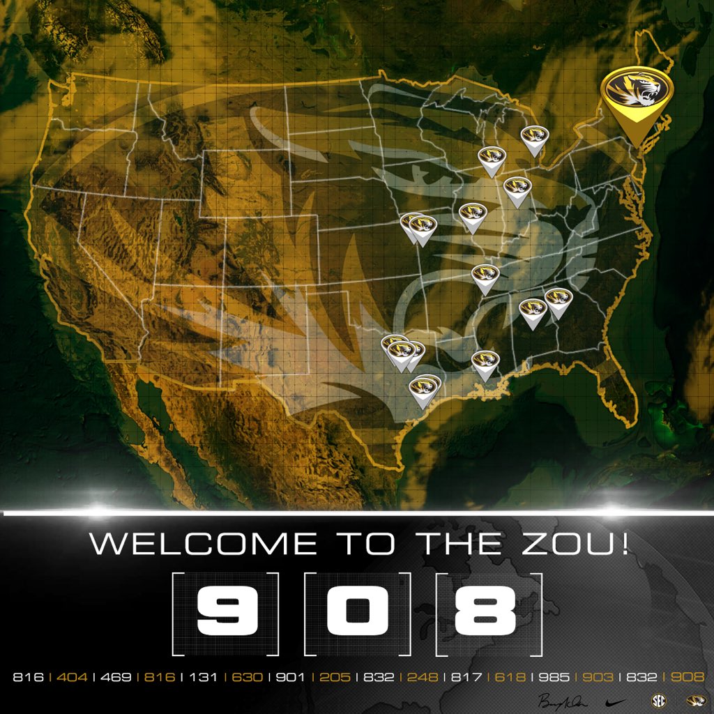 MizzouShowMe's tweet photo. Huge weekend for Mizzou Football. Something special is happening!Welcome the 908 to the family! #DLineZou #ShowMe17 #WhoIsNext #11thState https://t.co/m946EeSmMt