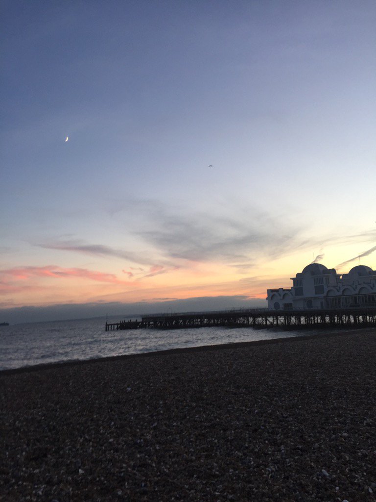 Saveourpier's tweet photo. Even the Man on the Moon approves of the restoration progress at the Pier. https://t.co/tvjyLdiR0H