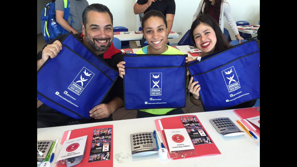 ICUcheer's tweet photo. ICU Judges Course Puerto Rico Day 1 is complete and Day 2 is underway! #ICUcheer #intcheerunion #cheerleading #puertorico https://t.co/wKVIwrEbEm