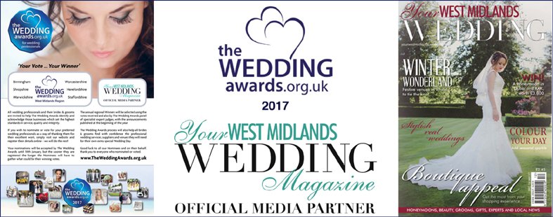 TheWeddingAwards.org.uk are in 4 <a href="/CountyWeddings/">County Wedding Magazines</a> magazines - our Headline Sponsors, including their yourwestmidlands.wedding edition out now