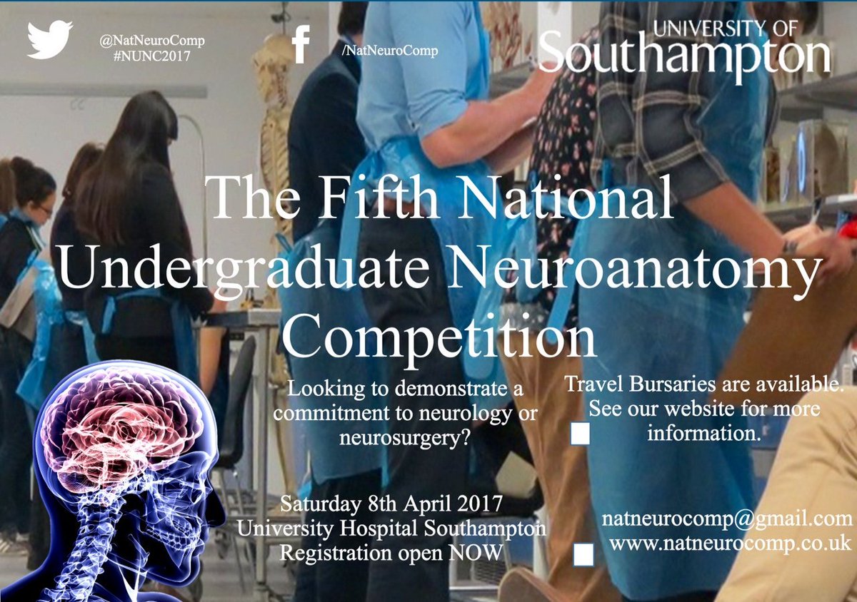 anat_soc's tweet photo. National Undergraduate Neuroanatomy Competition @NatNeuroComp #NUNC17 Sat 8th April 2017 https://t.co/wIQpDEPVmM https://t.co/fO9UwiMAqX