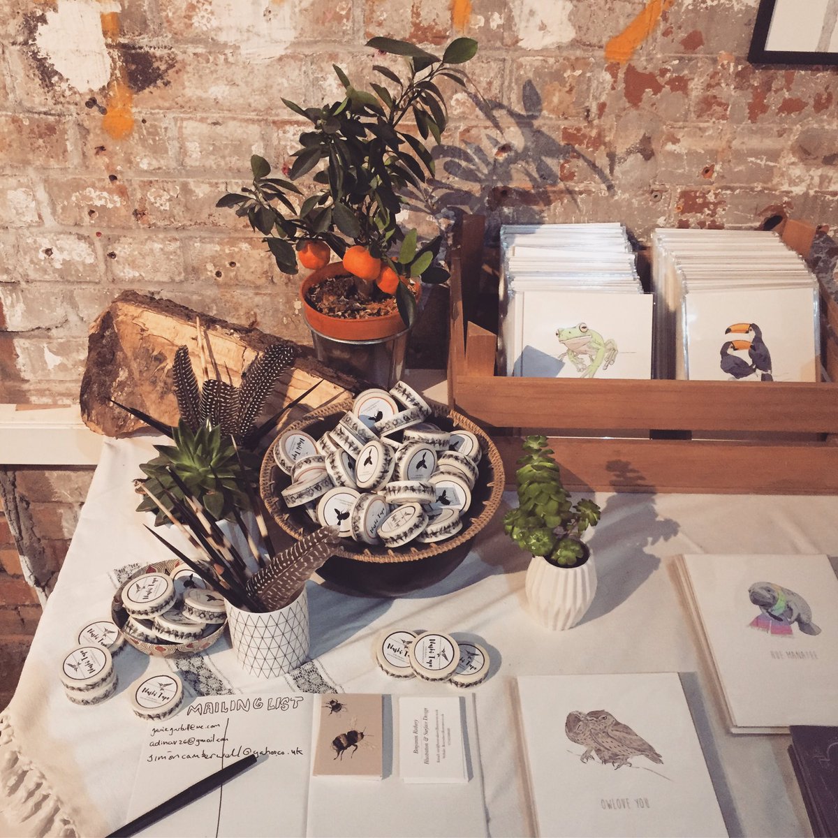 BRillustrations's tweet photo. Mini prints & washi tape make perfect #ChristmasGifts get yours from me on floor 2 at the @TheLIFLondon #illustration #LIF2016 #stationery https://t.co/VYDIKYZsXm