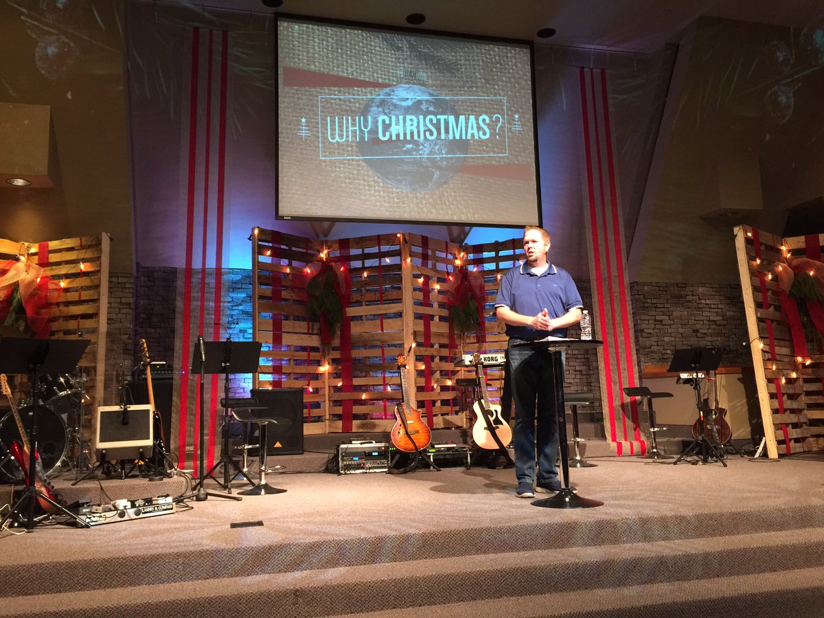 MikeBronsky's tweet photo. Pastor Tom speaking on Why Christmas - Celebrate The Season @CrossBend #CrossBend #Christmas https://t.co/rjl6i2DBXD