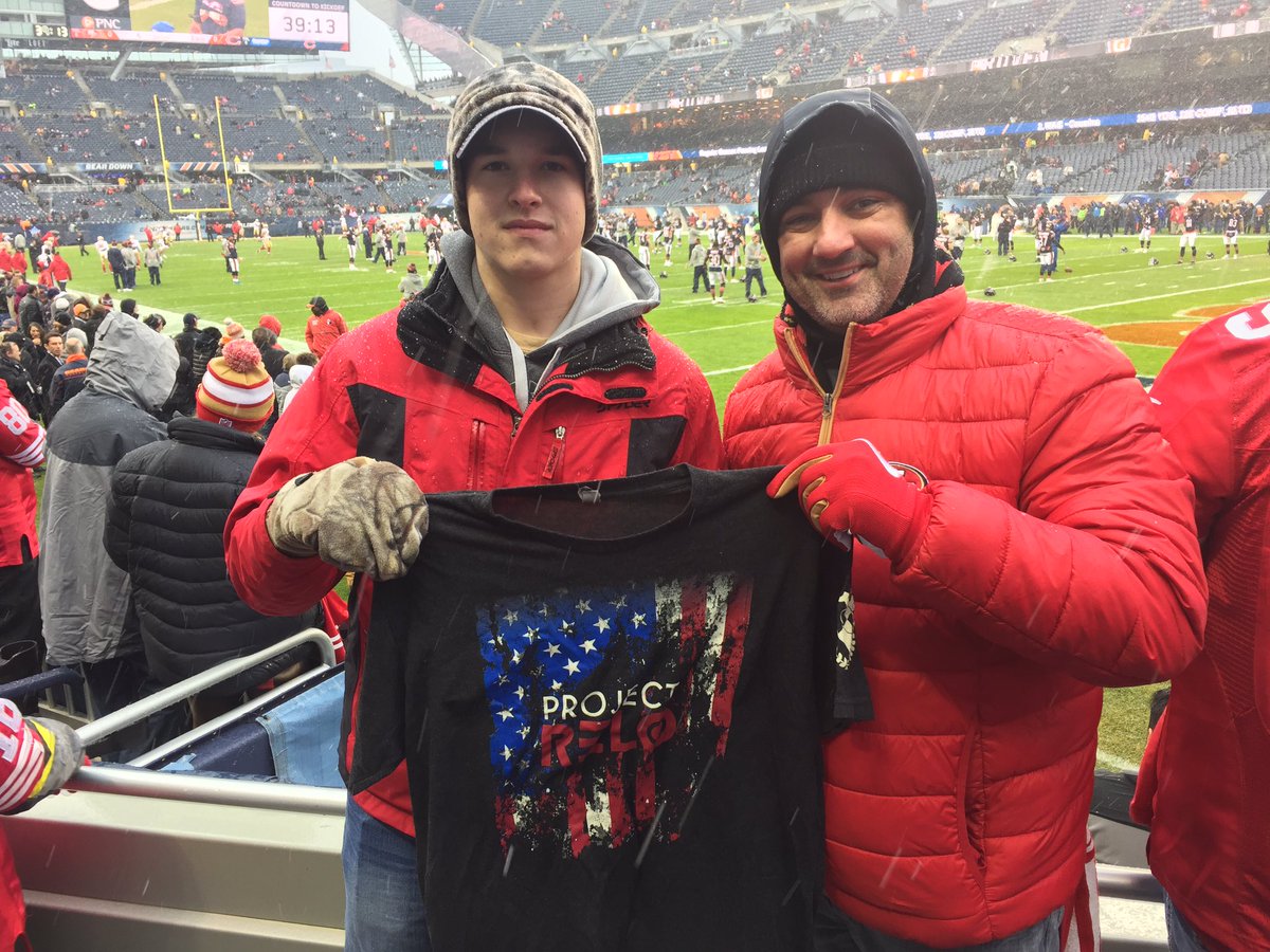 projectrelo's tweet photo. Repping Project RELO pregame at #CHIvsSF #projectrelo https://t.co/PKtbuWH9Ks